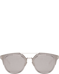 Мужские серебряные солнцезащитные очки от Christian Dior