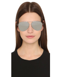 Женские серебряные солнцезащитные очки от Victoria Beckham