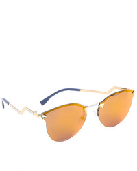 Женские серебряные солнцезащитные очки от Fendi