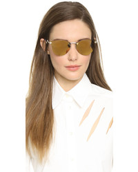 Женские серебряные солнцезащитные очки от Fendi