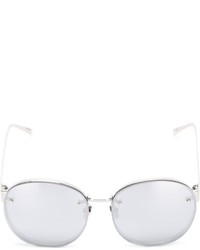 Женские серебряные солнцезащитные очки от Linda Farrow