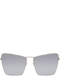 Женские серебряные солнцезащитные очки от Maison Margiela