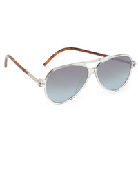 Женские серебряные солнцезащитные очки от Marc Jacobs