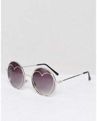 Женские серебряные солнцезащитные очки от Missguided