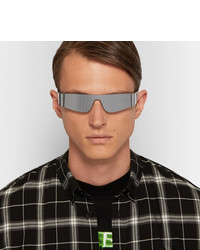 Мужские серебряные солнцезащитные очки от Balenciaga