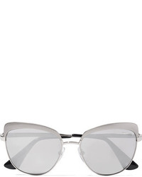 Женские серебряные солнцезащитные очки от Prada