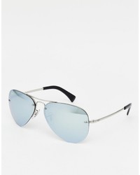 Мужские серебряные солнцезащитные очки от Ray-Ban