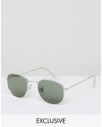 Мужские серебряные солнцезащитные очки от Reclaimed Vintage