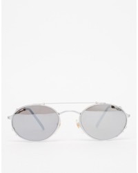 Мужские серебряные солнцезащитные очки от Reclaimed Vintage