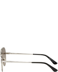 Женские серебряные солнцезащитные очки от Saint Laurent