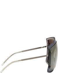 Мужские серебряные солнцезащитные очки от Hood by Air