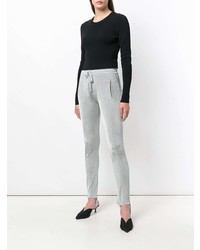 Женские серебряные спортивные штаны от Laneus