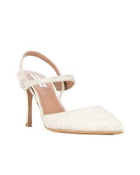 Серебряные туфли с пайетками от Tabitha Simmons