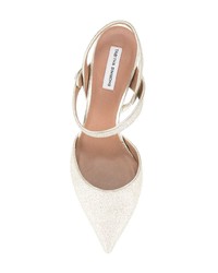 Серебряные туфли с пайетками от Tabitha Simmons