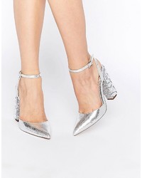 Серебряные туфли с украшением от Asos