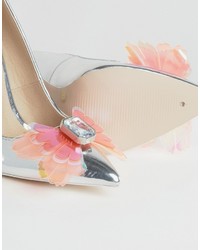 Серебряные туфли с украшением от Asos