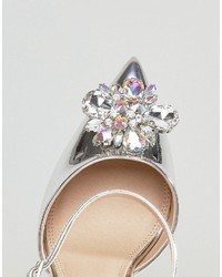 Серебряные туфли с украшением от Asos
