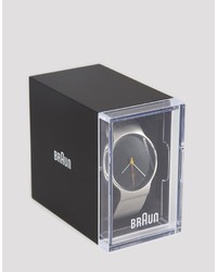 Мужские серебряные часы от Braun