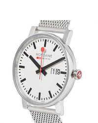 Мужские серебряные часы от Mondaine