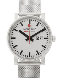 Мужские серебряные часы от Mondaine