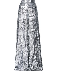 Женские серебряные шелковые брюки от DELPOZO