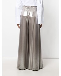 Серебряные широкие брюки от Sara Battaglia