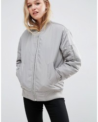 Женский серебряный бомбер от Asos