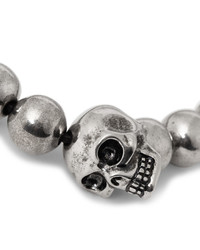 Мужской серебряный браслет из бисера от Alexander McQueen
