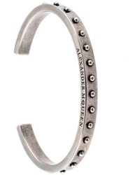 Мужской серебряный браслет с шипами от Alexander McQueen