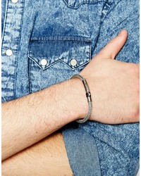 Мужской серебряный браслет от Emporio Armani