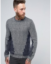 Мужской серебряный вязаный свитер от Asos