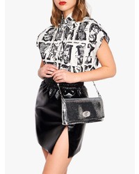 Серебряный клатч с пайетками от Miu Miu