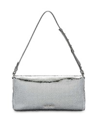 Серебряный клатч с пайетками от Miu Miu