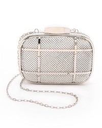 Серебряный клатч с украшением от Whiting & Davis