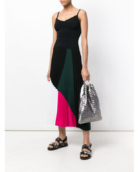 Серебряный клатч с шипами от RED Valentino