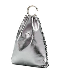 Серебряный клатч с шипами от RED Valentino