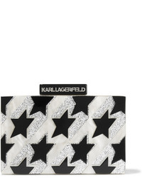Серебряный клатч со звездами от Karl Lagerfeld
