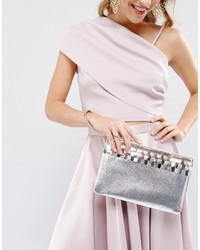 Серебряный клатч от Miss KG