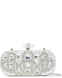 Серебряный клатч от Marchesa