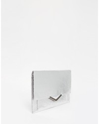 Серебряный клатч от Asos
