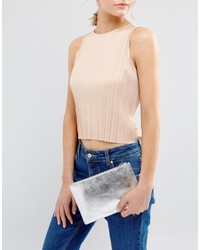 Серебряный клатч от Whistles