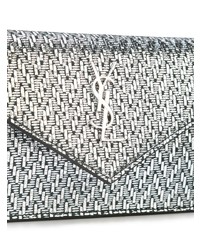 Серебряный клатч от Saint Laurent