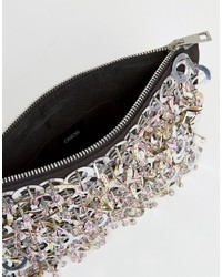 Серебряный клатч от Asos