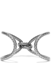 Серебряный кожаный браслет от Bottega Veneta