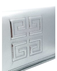 Серебряный кожаный клатч от Givenchy