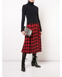 Серебряный кожаный клатч от Coach