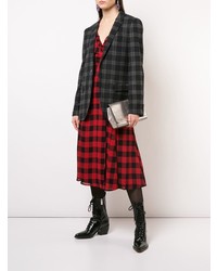 Серебряный кожаный клатч от Coach