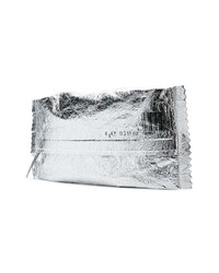 Серебряный кожаный клатч от MM6 MAISON MARGIELA