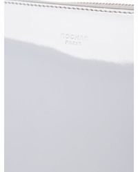 Серебряный кожаный клатч от Rochas