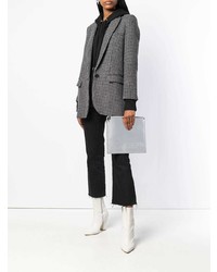 Серебряный кожаный клатч от Calvin Klein